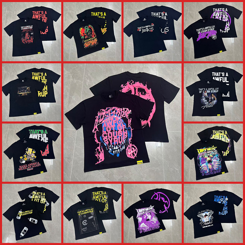 100 styles awful lot of caugh syrup men shirt designer t shirt mens summer fashion street shirts graphic tee y2k shirt oversized shirts alocs shirt s--xl