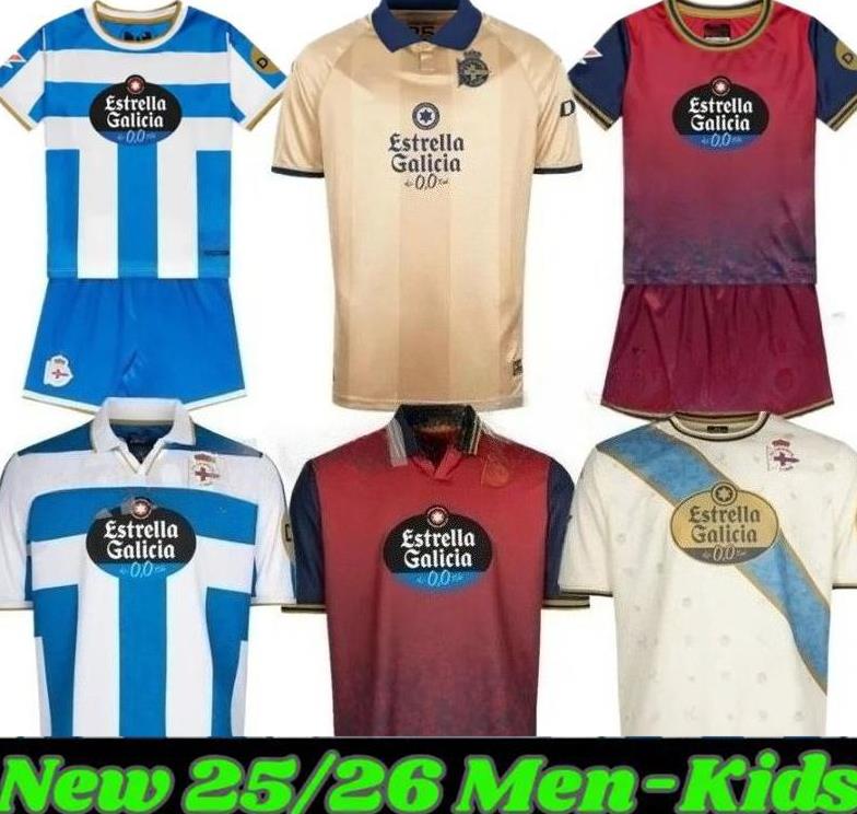 3XL 4XL 25 26 Deportivo La Coruna 25th Anniversary Retro Soccer Jerseys MAKAAY DJALMINHA depor TRISTAN YEREMAY 2025 2026 home away RETRO