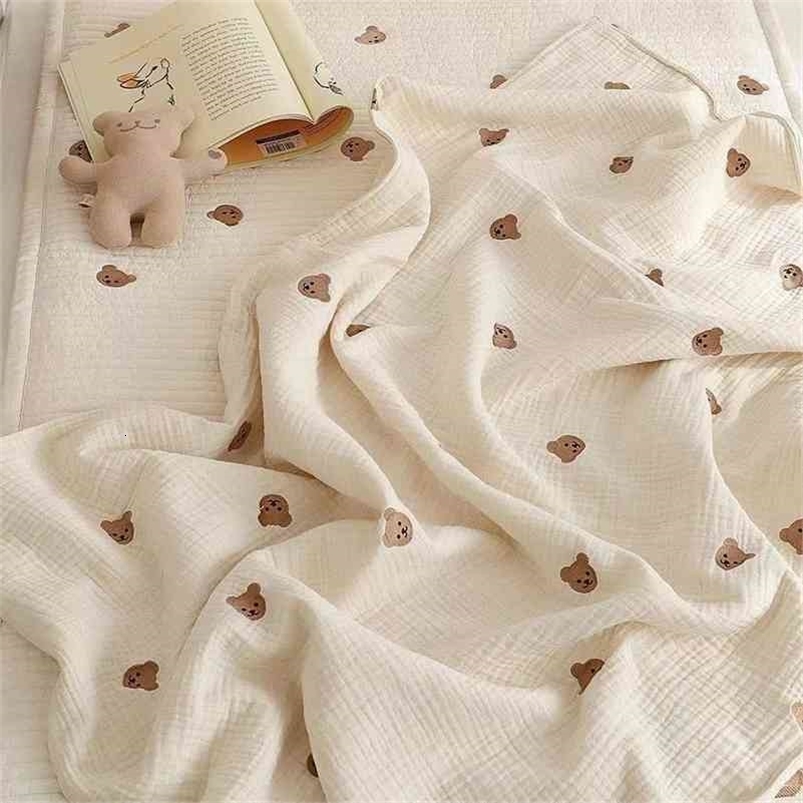 Baby cotton cover blanket summer thin air conditioning quilt baby girl blanket baby boy blanket 210701