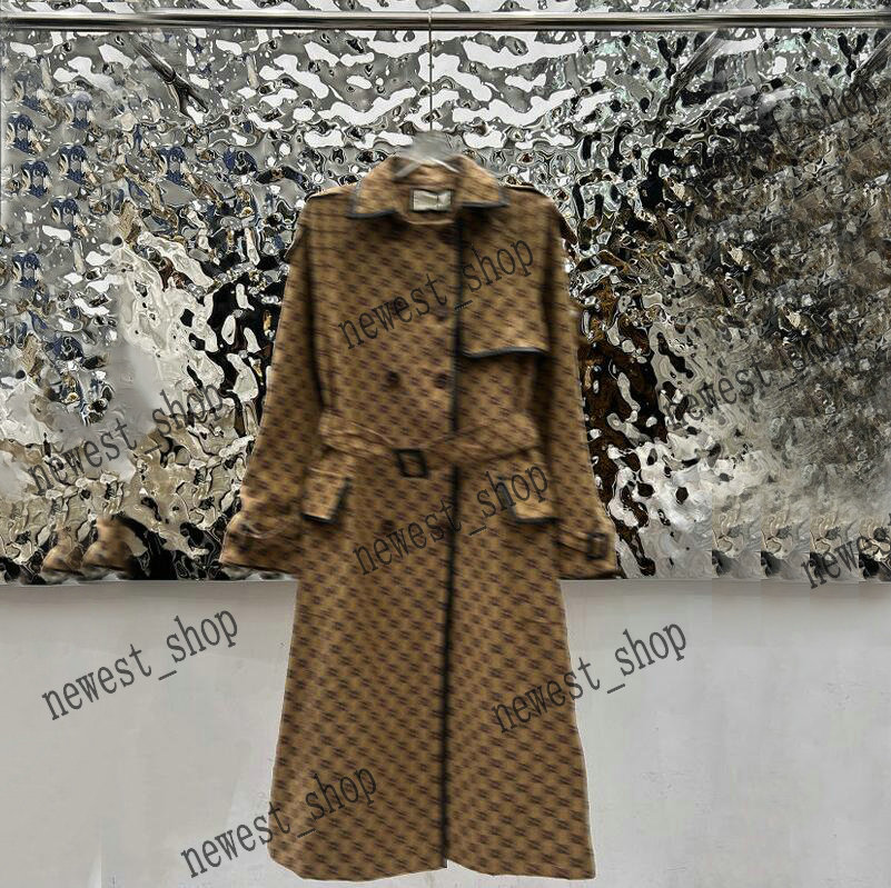Womens trench coats designer luxury Women Windbreaker body letter print jacket Loose Belt Coat Female Casual Long Trenchs Coat S-L