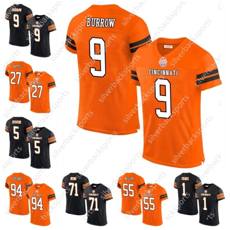 Joe Burrow 81 Jermaine Burton Ja'Marr Chase Evan McPherson Tee Higgins Sam Hubbard Cam Taylor- Zack Moss Amarius Mims Custom Football Jersey