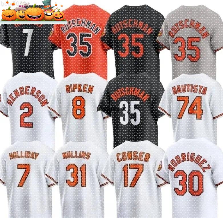 Custom MLB Orioles Baseball Jersey Cal Ripken Adley Rutschman Ryan Mountcastle Gunnar Henderson Anthony Santander Colton Cowser Grayson Rodriguez Cedric Mullins