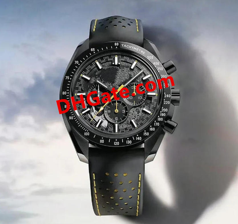 AAA0mega Sea 007 Professional Watch For Men Speed Master All Dial Work Quartz World Time Auto Date High Grade Racing Timepiece switzerland annual explosions Watches