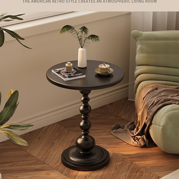 R05113 Luxury sofa side table, living room home small coffee table, retro corner table