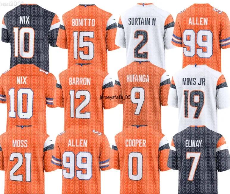 nfl Broncos Jersey 10 Bo Nix 2 Patrick Surtain II Talanoa Hufanga Jaleel McLaughlin Riley Moss Devaughn Vele Alex Singleton Lucas Krull Jonathon Cooper Garett Bolles