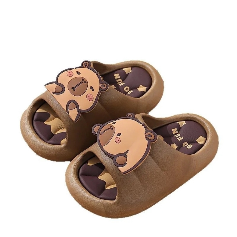 Capybara Summer Childrens Cool Slippers Summer Anti-Slip Cute Boys and Girls Living at Home Big Childrens Baby Slippers 250604