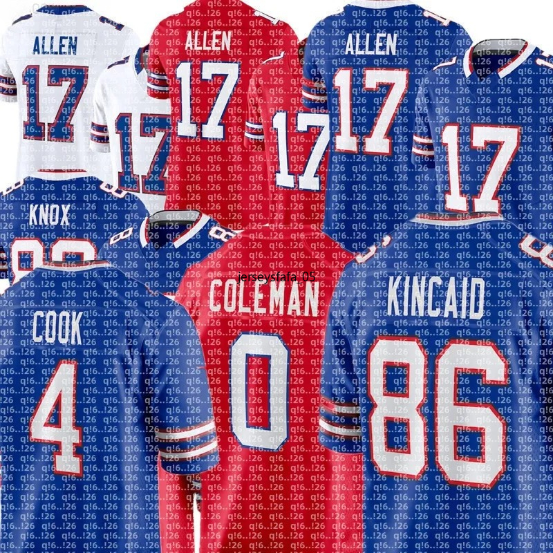 Josh Allen James Cook Ray Davis Dalton Kincaid Dawson Knox Khalil Shakir Keon Coleman Mack Hollins Damar Hamlin Amari Cooper Hairston Football NFL Bills Jersey