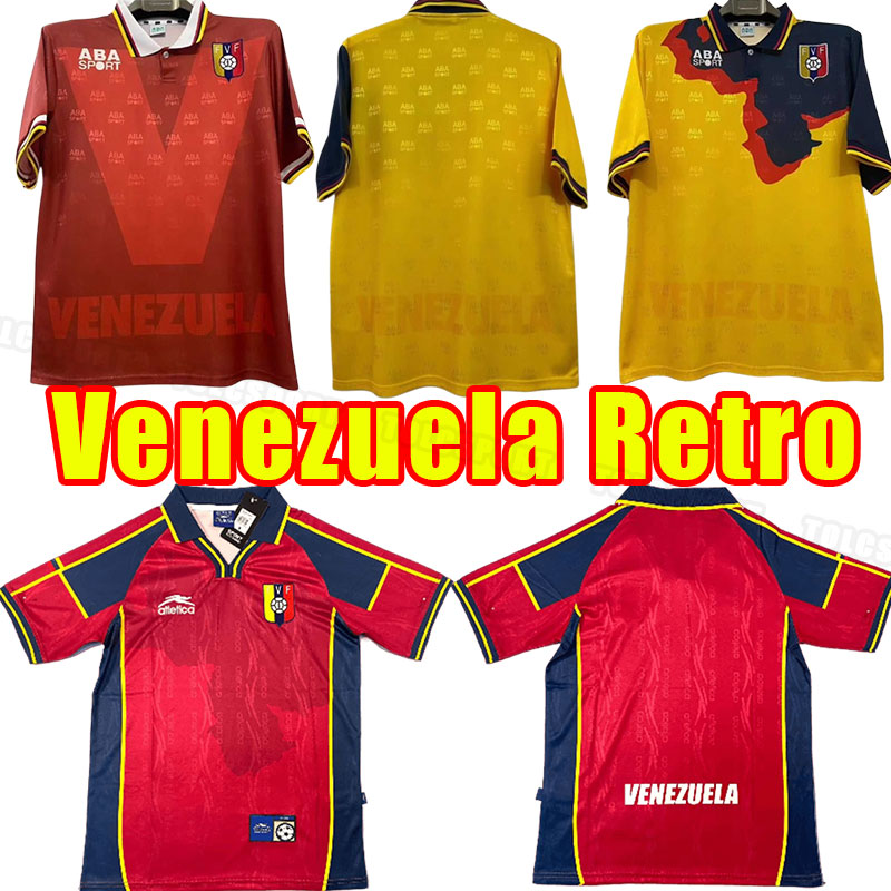 1998 2000 Venezuela Soccer Jersey National Team Football Shirt Men retro kits 98 00 red