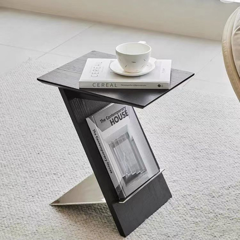 M10032 small coffee table sofa home living room side table black square personality