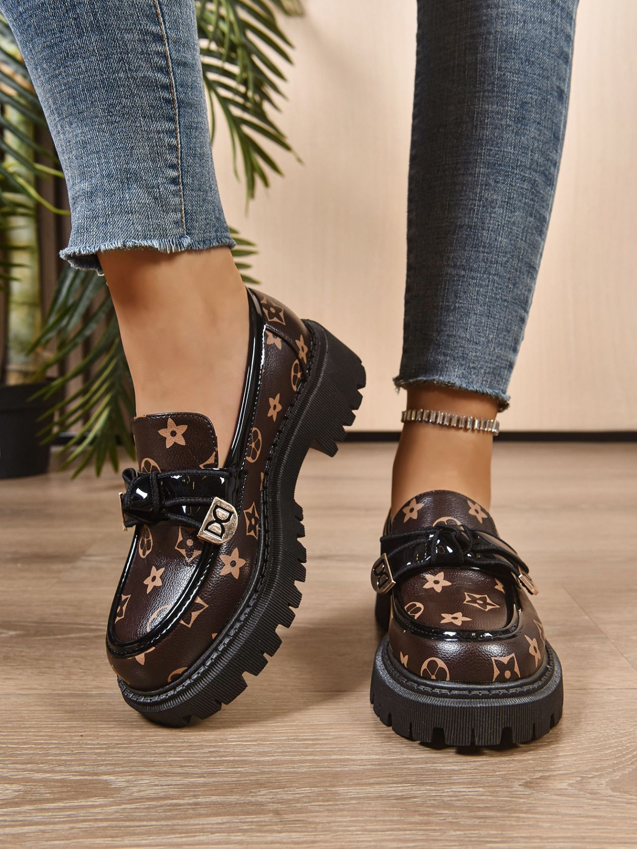 Designer Shoes 2025 Autumn New Style round-toed retro thick-soled lightweight and comfortable one-step fashionable and versatile casual shoes Free Shi