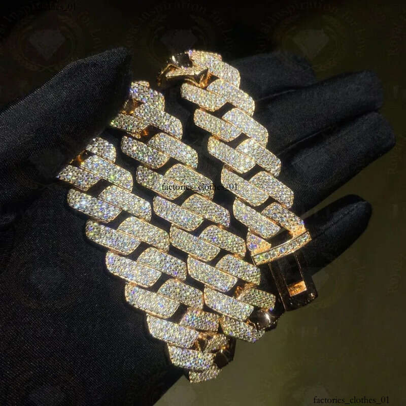necklace moissanite designer jewelry cuban link chain Iced Out Pass Dia Tester vvs Moissanite Jewelry chains