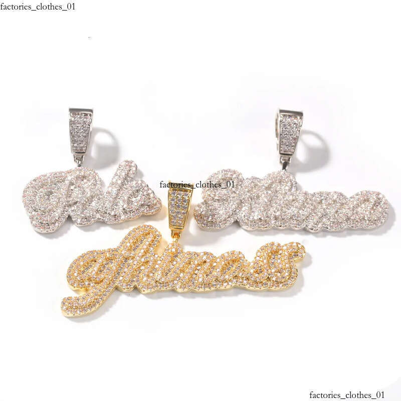 Custom pendant Initial Letters Name Pendant Necklace Two Colors Women Jewelry Hip Hop Lovely