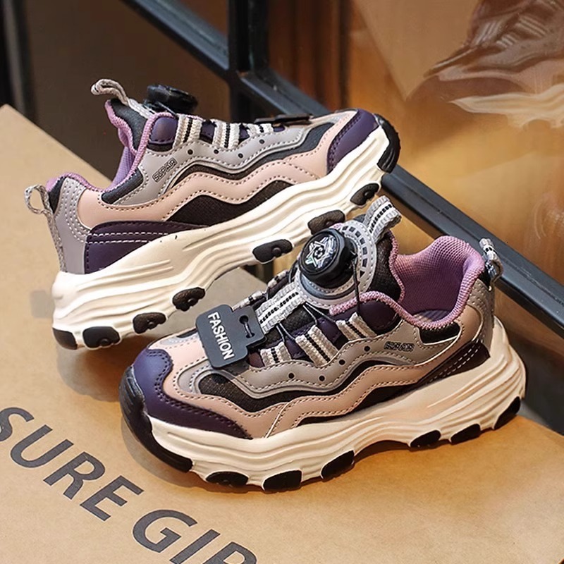 Designer Autumn New Designer Shoes New Student Fashion Soft Sole Knob Children's Casual Sports Shoes Luxury Shoes Soft Sole Children's Casua