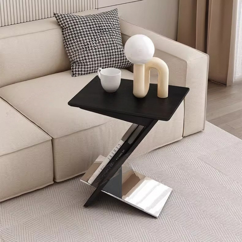 M10032 small coffee table sofa home living room side table black square personality