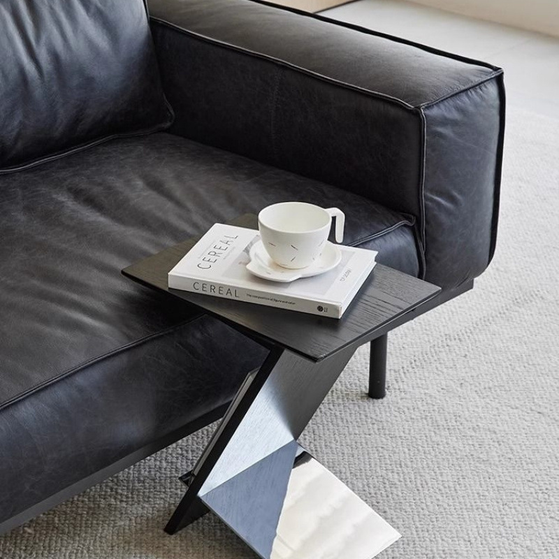 M10032 small coffee table sofa home living room side table black square personality