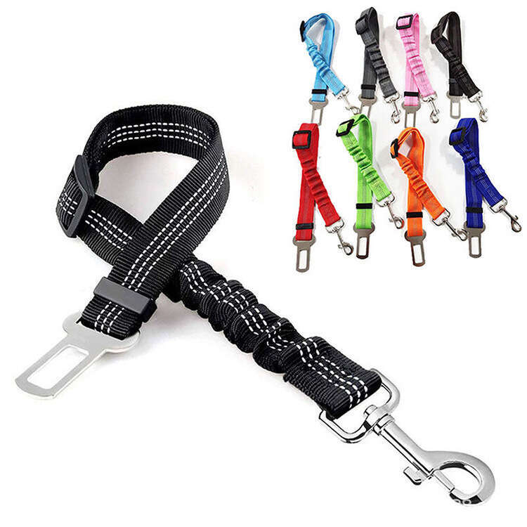 Dog Seat Belt Reflective Webbing Safety Elastic Retractable New Pet Car Mount Cat Rope