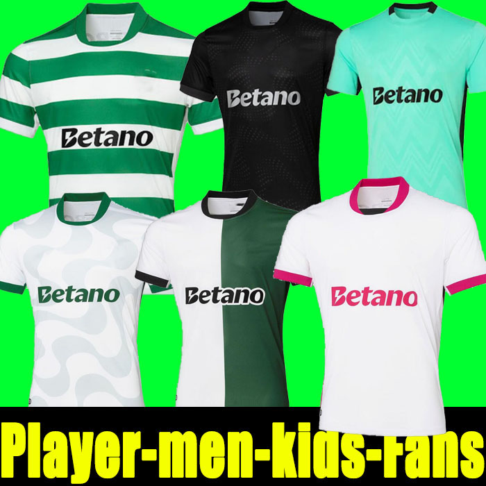 S-4XL Lisbons Sporting CP 25/26 3rd soccer jerseys Pink October Lisboa CR7 HJULMAND GYOKERES COATES J.Palhinha PEDRO G. MORITA SARABIA football shirts Men Kids Kit sets