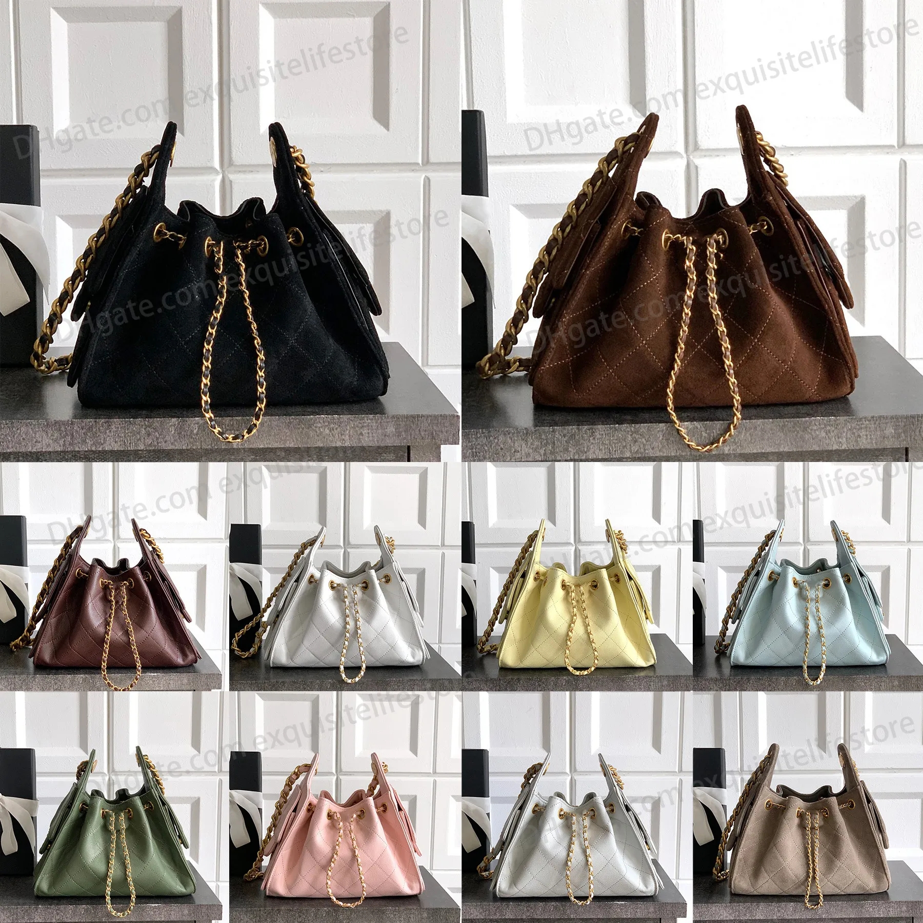 Latest 25 Small Handbag Luxury Designer Suede Genuine Leather Shoulder Bag Golden Hardware Crossbody Bag Fashion Women Casual Shopping Clutch Bag Purse 10A