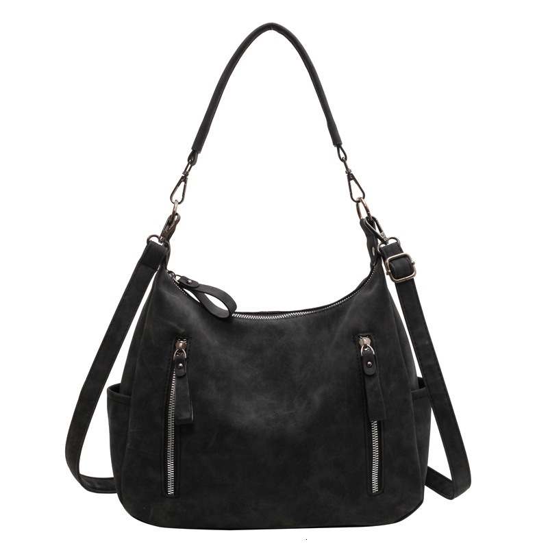 Winter New European and American Retro Handbag Women s fashion Crossbody Bag Double Zipper Large Bag Designer Bag Shoulder Bag