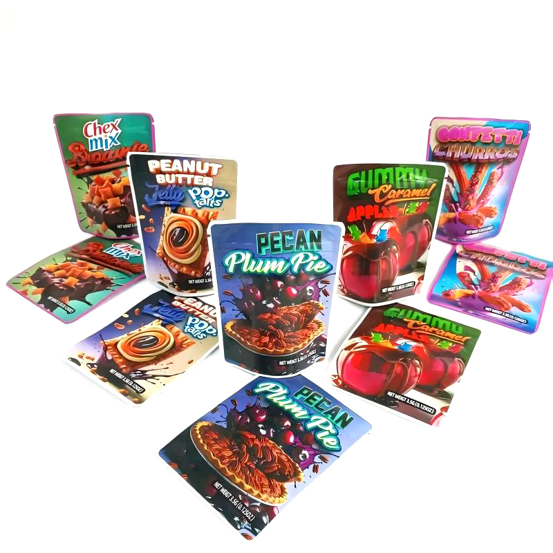 Smell Proof Mylar Bag - Empty Reusable Resealable 3.5 Gram Zipped Container for Herbs & Coffee