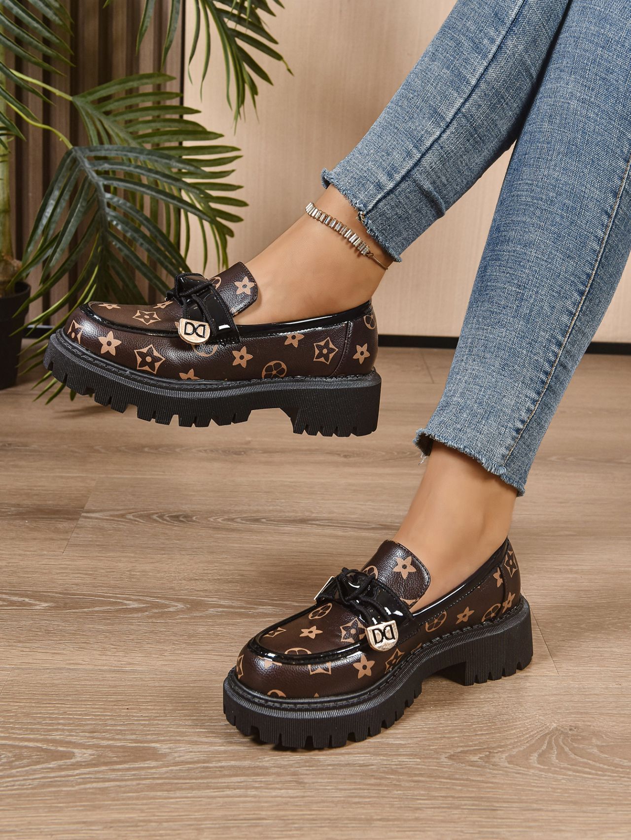 Designer Shoes 2025 Autumn New Style round-toed retro thick-soled lightweight and comfortable one-step fashionable and versatile casual shoes Free Shi