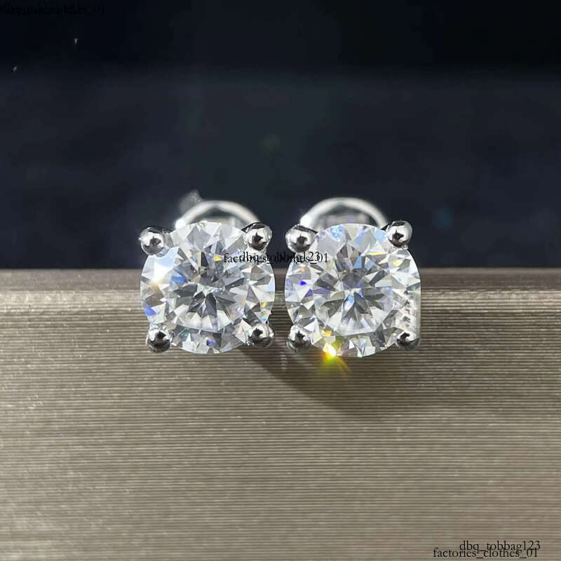 Shine 1CT 2CT IGI Certified CVD Lab Laboratory 14K White Solid Gold D VS1 LAB Grown Dia Earrings for Women