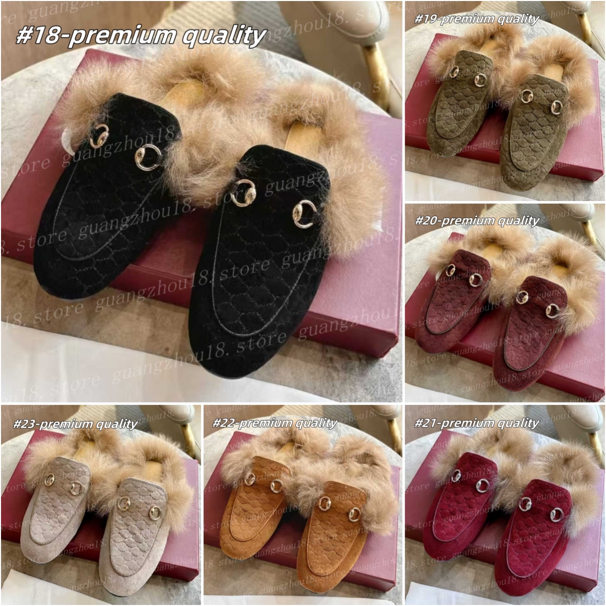 (go off picture not the description) 10A Premium Loafers Slippers Women's Baotou Shoes Luxury Festival Gifts 29932 31946