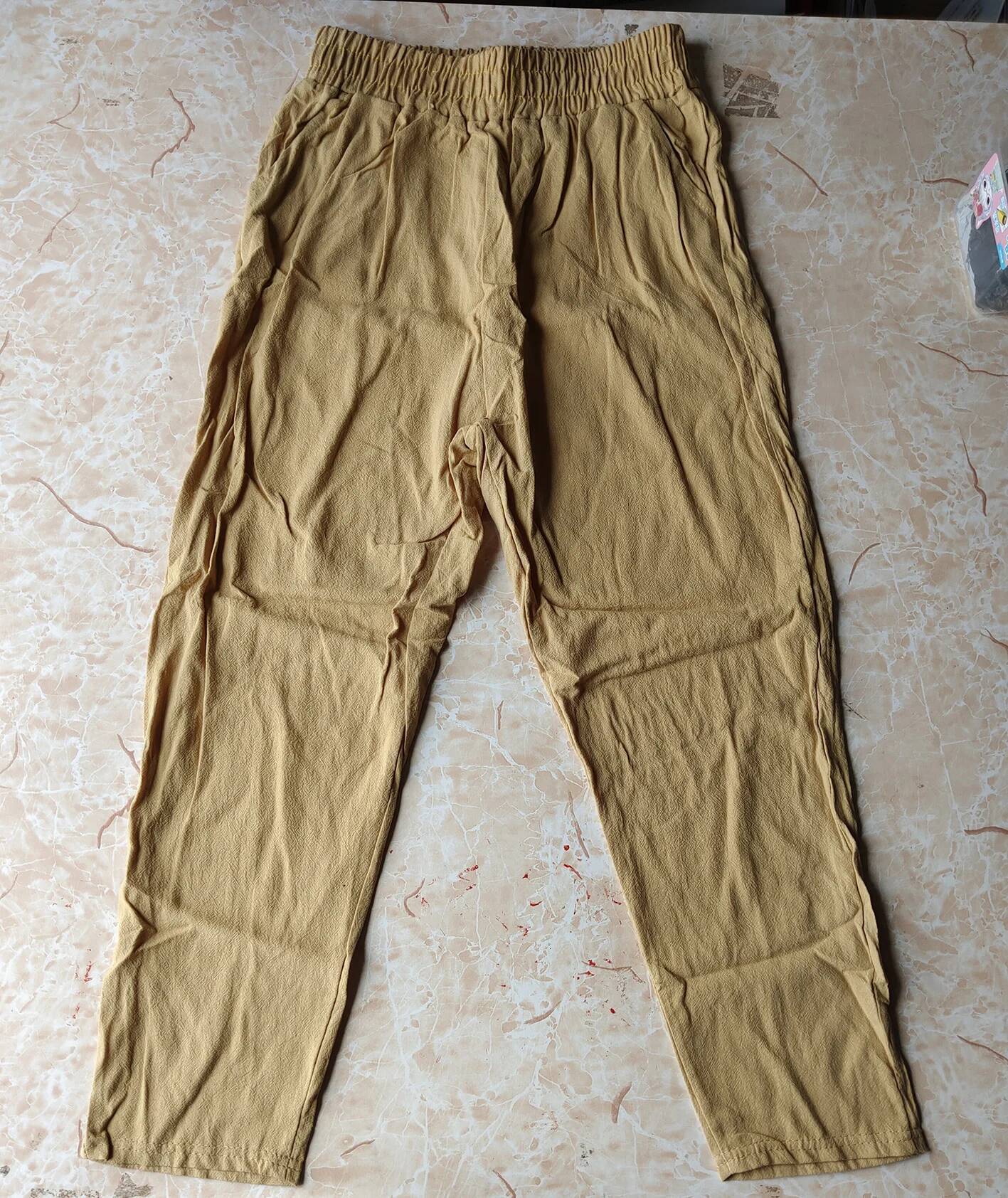 Spring Summer Cotton Linen Large Size Women's Trousers Solid Casual Loose Linens Capri Female Harem Pants Women dongdumaoyi