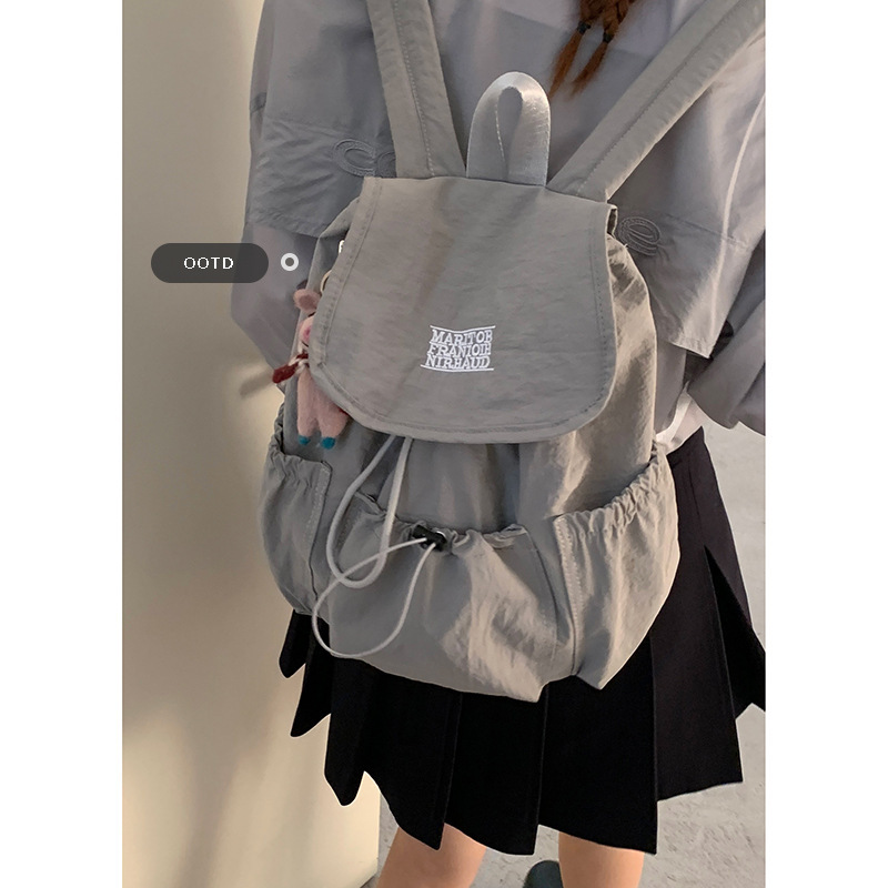 Designer Women's Casual Nylon Canvas Bag 2025 New Fashion Letter Backpack Large Capacity Travel Bag