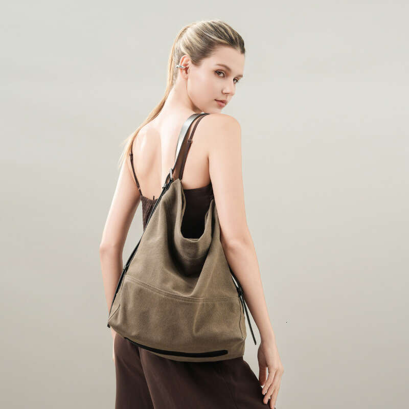 designer bag Luxury bag Cowhide Underarm Commuter High-End Tote Artistic Niche Single Shoulder Handheld Large Capacity Canvas Bag