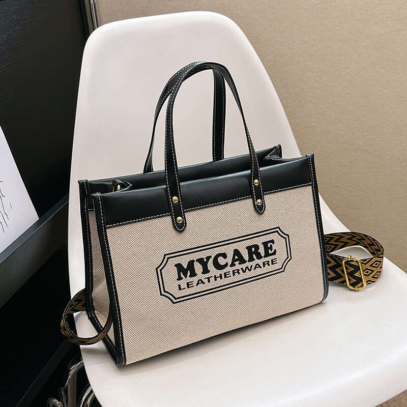 designer bag Luxury bag Canvas Women's New Simple Fashion Letter Print Handbag Shoulder Crossbody Tote Bag