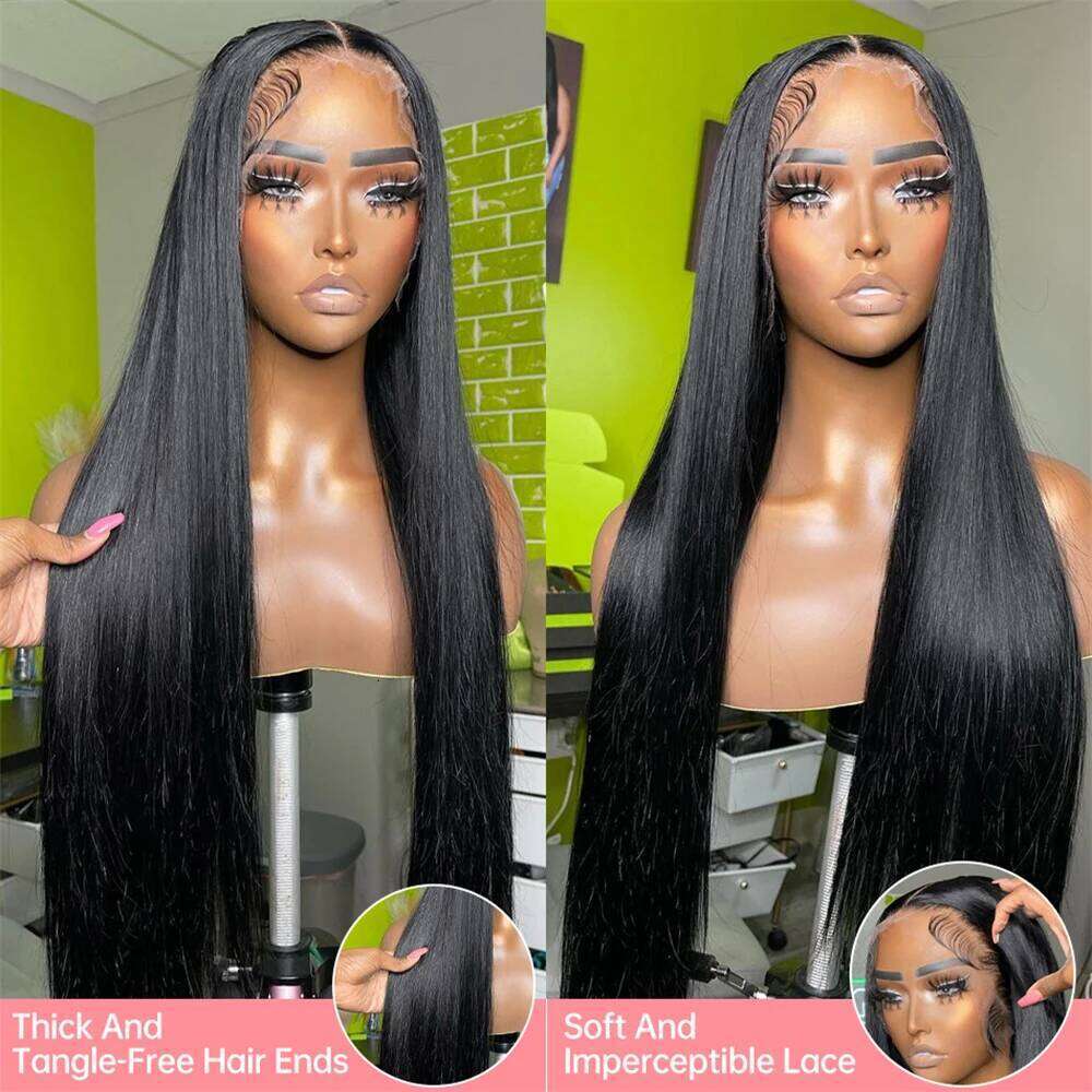 180 Density 13X4 13X6 360 4X4 Transparent Bone Straight Lace Front Human Hair Brazilian Frontal Wigs For Black Women Xiusiyuan2510