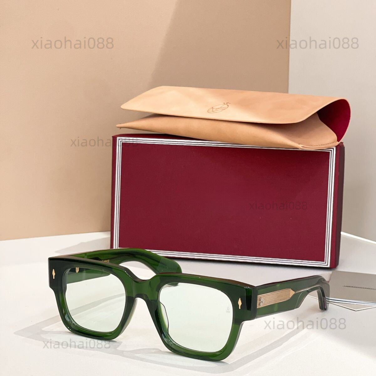 Jacquesmarie Sunglasses Top Quality Luxury Designer Sunglasses For Women Men Handmade Acetate Fiber Fashion Sunglasses Uv400 Retro Full Frame Glasses With Box ebf