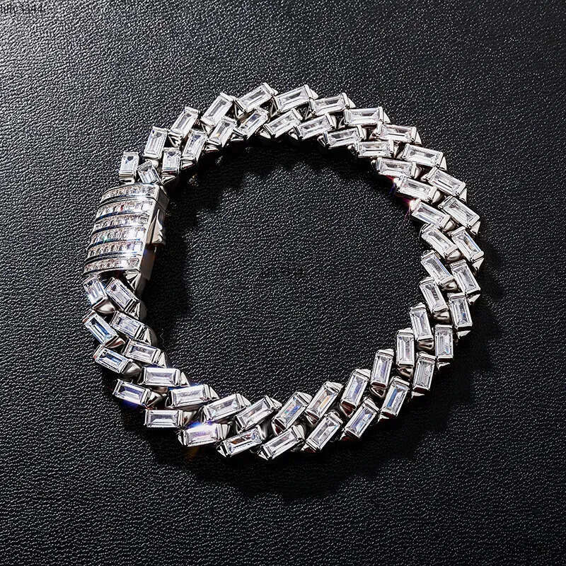 necklace moissanite dia men designer Customization Cuban Full Iced Out Hiphop Chain Pass The Dia Test ice out cuban link chain