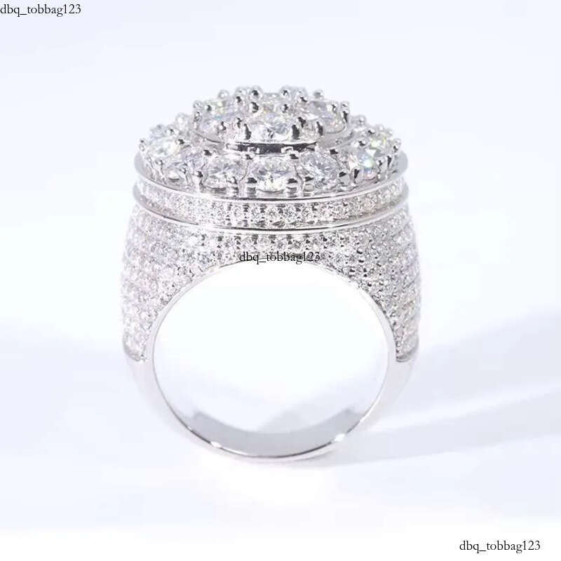 Wholesale Hip Hop Style 14K Gold VVS Moissanite Men Ring Iced Out S Sier Dia Cuban Link Star Rings