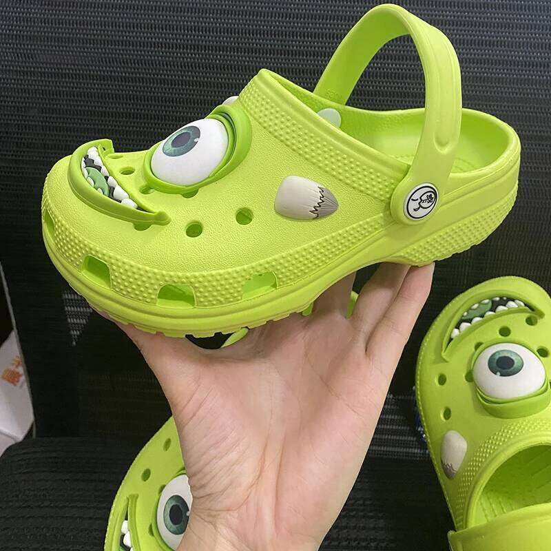 New Cartoon Mike Summer Anti-Slip Outdoor Casual Beach Shoes Monster Big Eyes Hole Slippers Comfortable Breathable Sandals Gifts