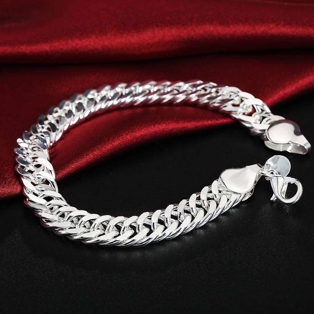 Hot sterling sier Bracelets 10MM Ferrero wild classic men's chain for woman Wedding party Christmas Gift Fashion Jewelry