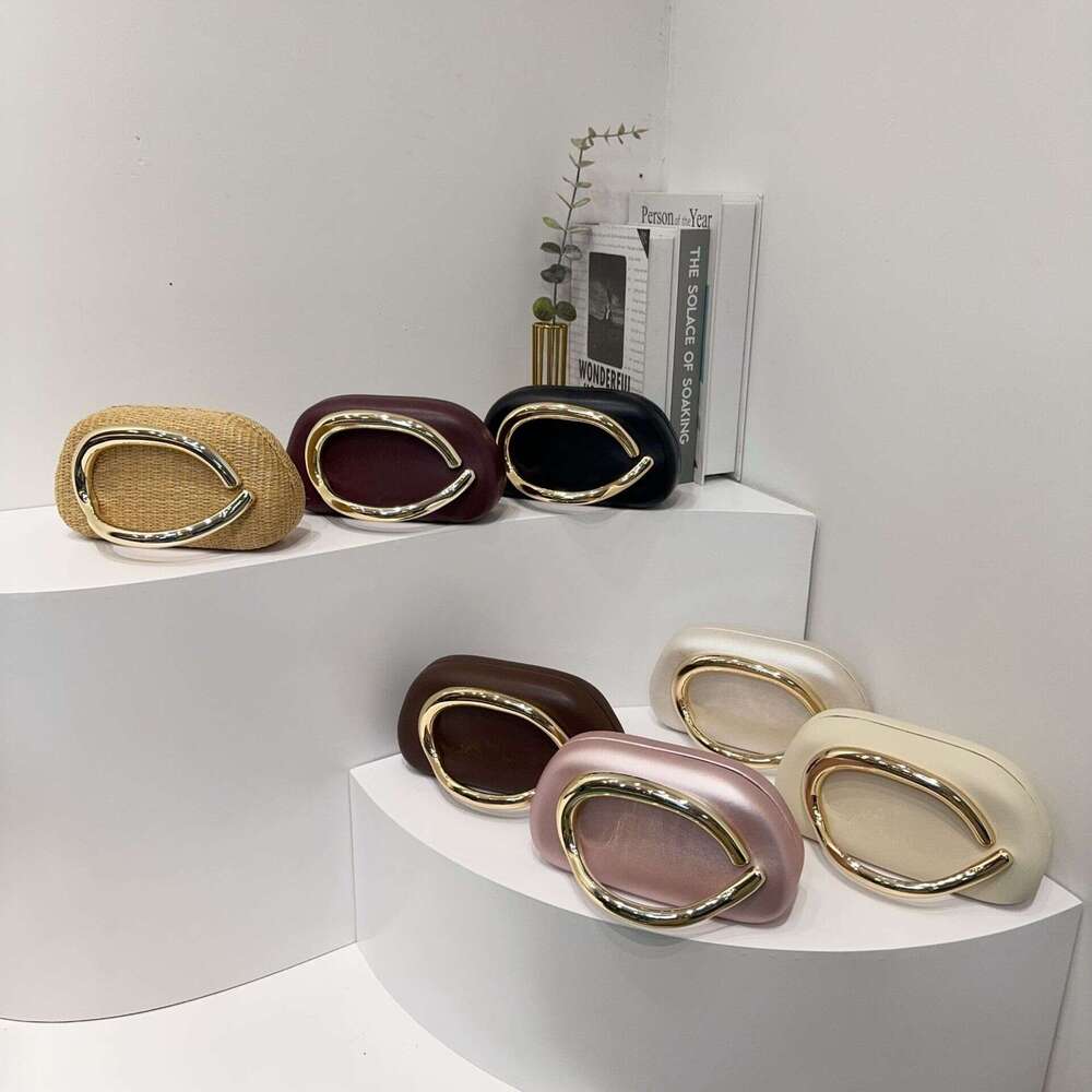 designer bag Luxury bag Trendy Classic Round Box Clutch Evening Acrylic Bag Metal Handle Shoulder Crossbody