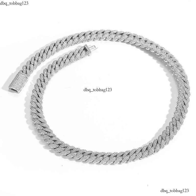 Pass Dia Tester Bracelet Jewelry 10mm Sterling sier VVS Moissanite Cuban Link Chain Necklace