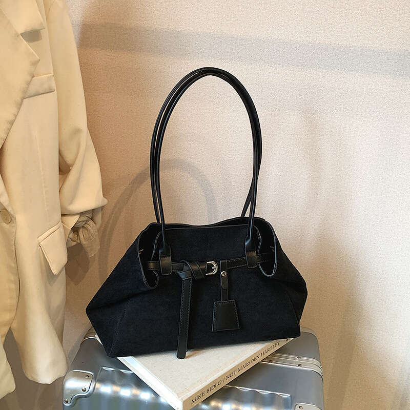 designer bag Luxury bag High-end Matte Large Capacity Tote New Fashion Versatile Suede Single Shoulder Commuter Underarm Bag