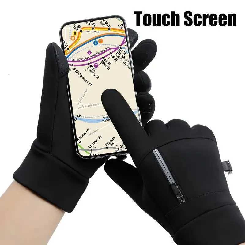 Winter Warm Gloves Flip Over Expose Two Fingers Gloves Waterproof Windproof Touch Screen Gloves Cycling Ski Fishing Gloves Z250925