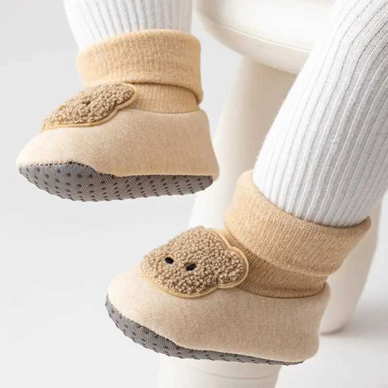 Pack of 1 Pair Infant Socks Cartoon Pattern Nonslip Fllor Shoes Cotton L8RBJ250930