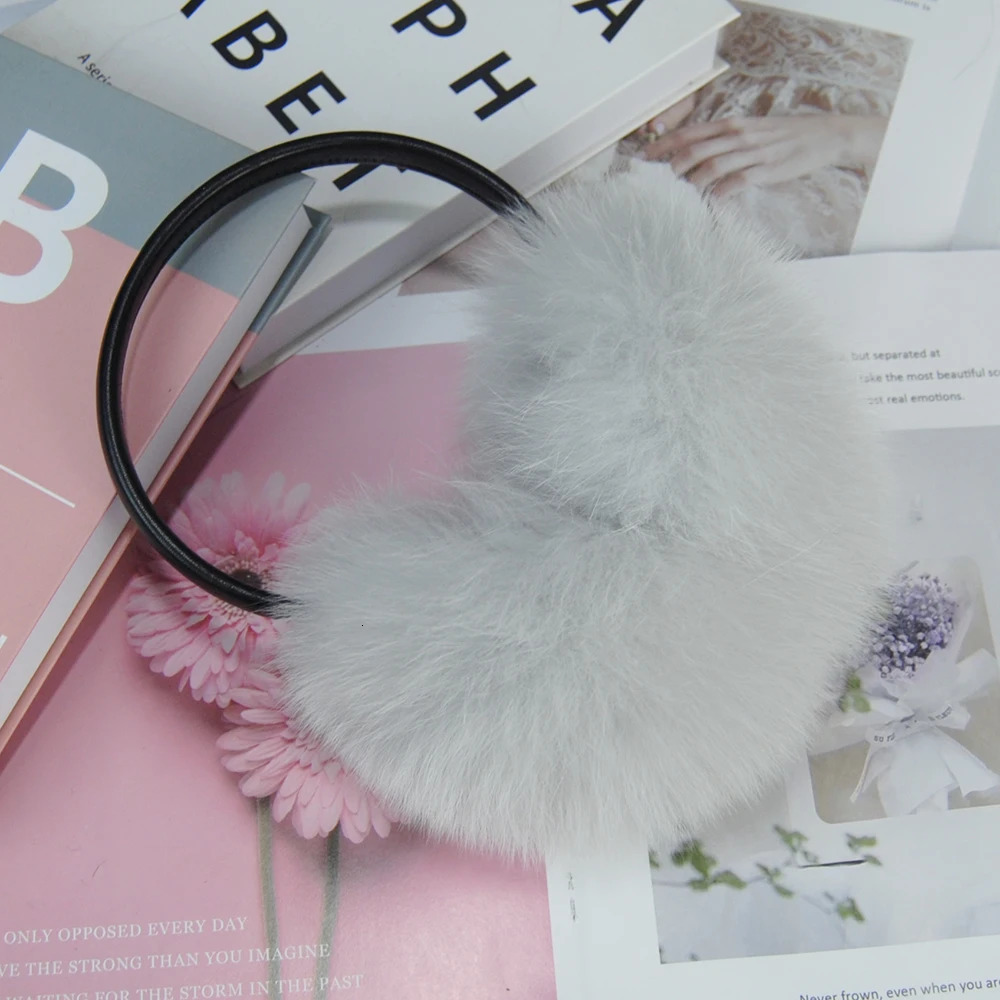 Style Ladies Fox Fur Earmuffs Winter Women Warm Real Fox Fur Earmuffs Girls Earlap Ultra Large Ladies Plush Earmuff 250930