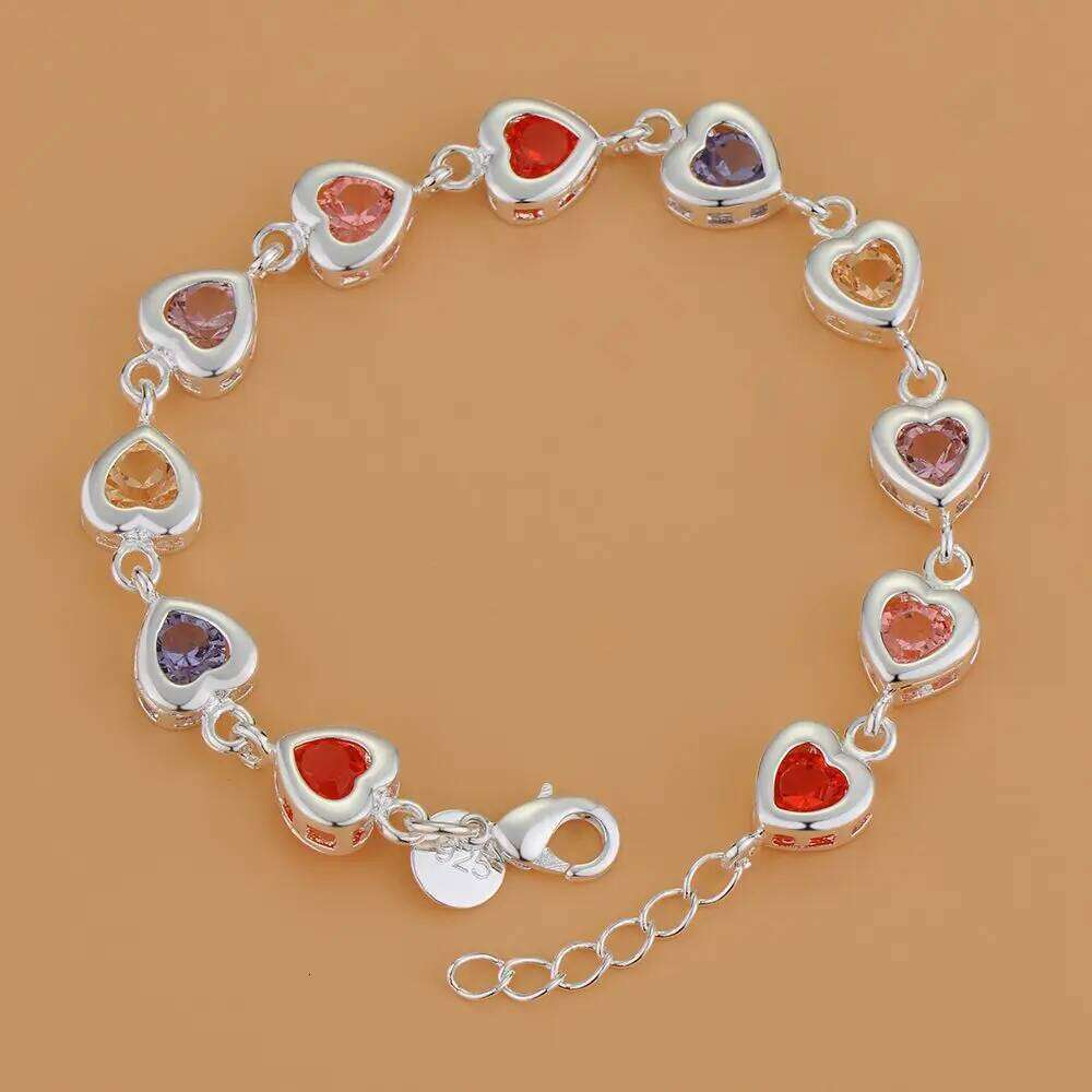 Sterling Sier Bracelet Heart High Quality Romance Chain For Woman Men Fashion Engagement Party Wedding Jewelry Gift