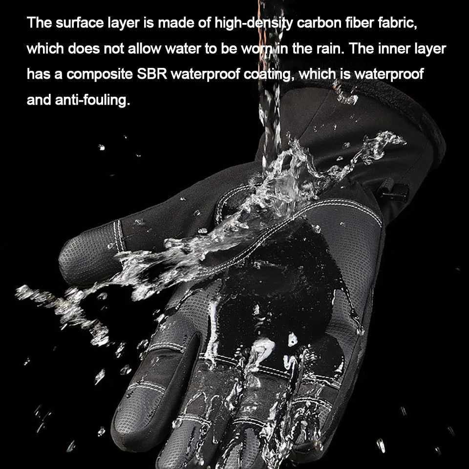 NOFOXO Winter Waterproof Wearresistant Outdoor Fishing Gloves Flip Finger Warm Gloves Cycling Antislip Touch Screens Cycling Z250925