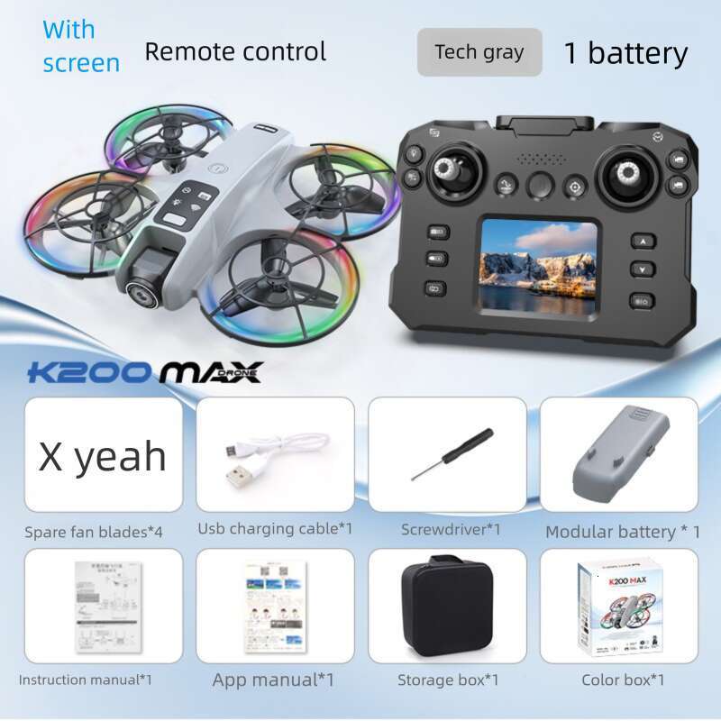 K Drone Brushless With Screen Aerial Photography Aircraft Optical Flow Positioning Color Light Full Protection Remote Control Airplane