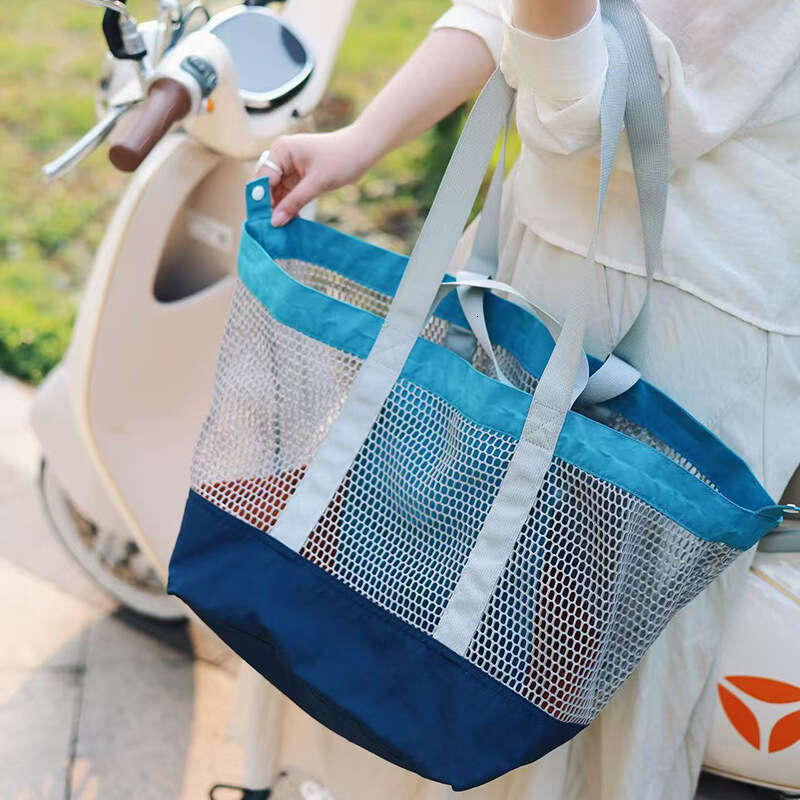 designer bag Luxury bag New Fashion Mesh Beach Portable Large Capacity Outdoor Travel Storage Nylon Shoulder Tote Bag for Women