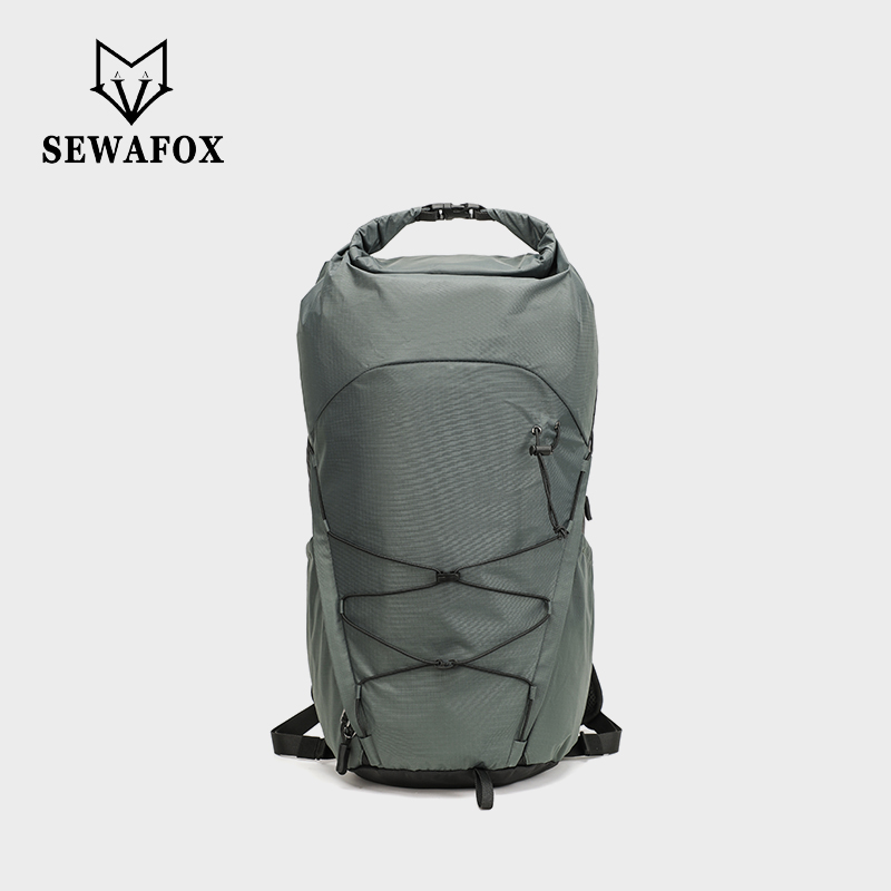 Sewafox Hiking Backpack Lightweight Waterproof Backpack for Men and Women Suitable for Mountaineering Travel Outdoor 22L Olive Green and Glacier Gray