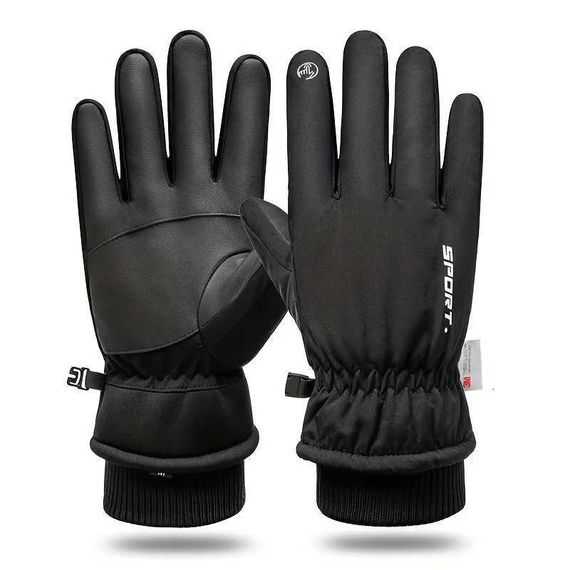 Universal Winter Warm Ski Gloves Waterproof Coldproof Thickened Outdoor Cycling Fishing Running Windproof Touch Screen Gloves Z250925