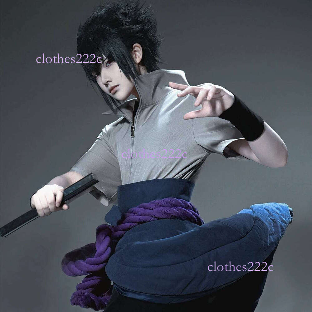 HOLOUN Anime Uchiha Sasuke Cosplay Costume Top Pants Belt Cos Convention Gift Adult Version Unisex